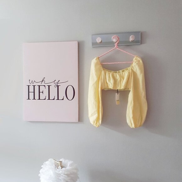 NWT Kourt yellow puff sleeve crop top & maxi skirt bundle set, S - Picture 7 of 11